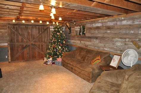 Old Barn Wood Old Tin And An Old Garage Door In Our Recently Finished