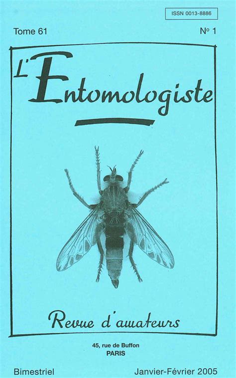 Tome 61 2005 L Entomologiste