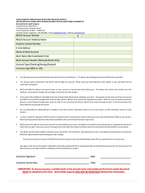 Direct Debit Agreement Template Sfiveband