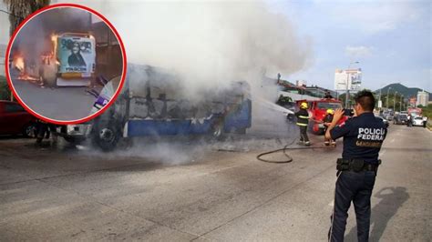 Acapulco Hombres Armados Incendian Unidad Del Transporte P Blico La