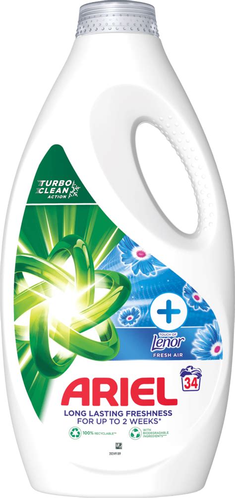 ARIEL Touch of Lenor tekući deterdžent Fresh Air 34 pranja 1 7 l