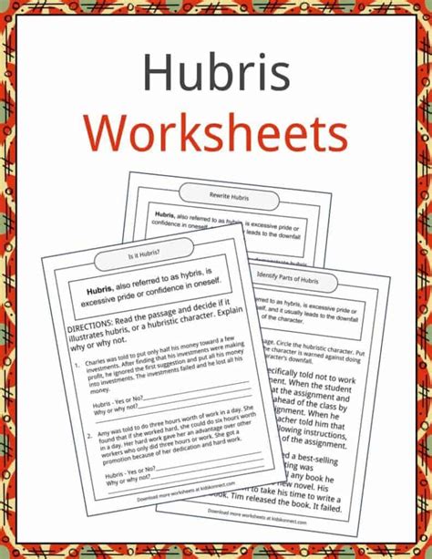 Hubris Examples, Definition and Worksheets | KidsKonnect