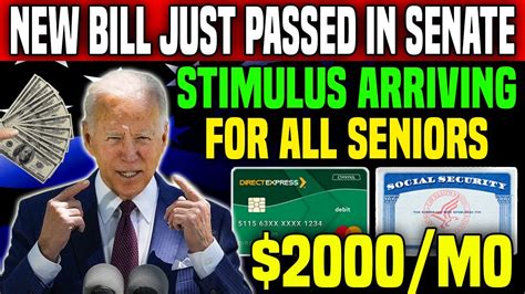 New Bill Just Passed In Senate 2000 MO Stimulus Arriving For All