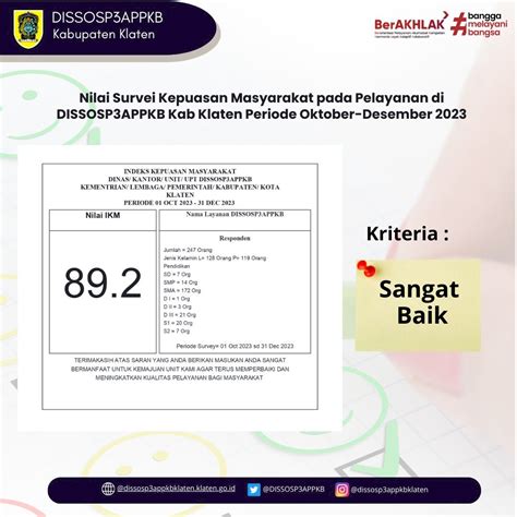 Dissosp Appkb Melakukan Survei Kepuasan Masyarakat Dinsosp Akb