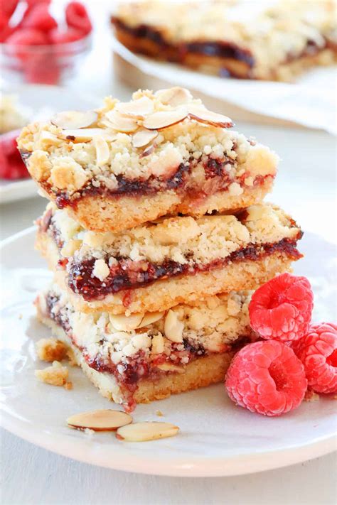 Raspberry Jam Streusel Bars Crunchy Creamy Sweet