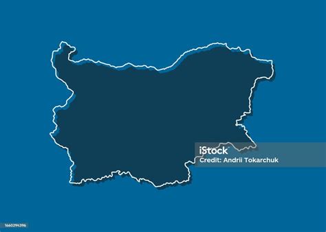 Vector Outline Map Bulgaria Line Border Country Stock Illustration ...