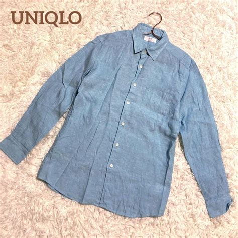 Uniqlo ユニクロ【カジュアルシャツ 長袖 麻 リネン】メンズ L メルカリ