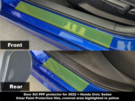 Crux Moto Door Sill Ppf Kit For 2022 Civic Sedan Crux Motorsports