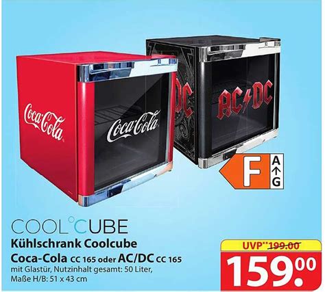 Cool Cube Kühlschrank Coolcube Coca cola Oder Ac Dc Angebot bei Famila