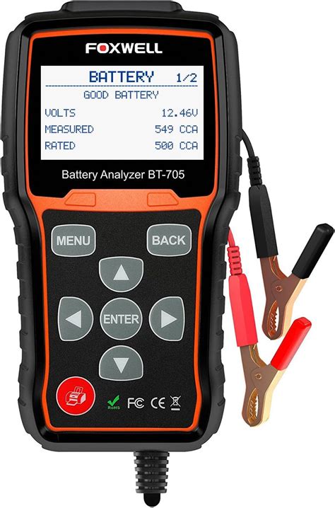 Automotive Foxwell Bt780 Battery Load Tester 12vand24v Starting And Charging System Analyzer Us