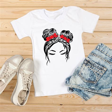 Messy Bun Bundle Svg Messy Hair Svg Dont Care Svg Mom Bun With