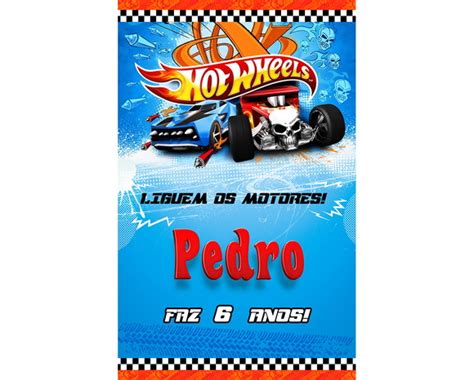 Convite Animado Anivers Rio Hot Wheels Elo