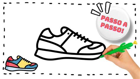 Como Desenhar Um Tenis - 🟡 COMO DESENHAR UM TÊNIS FÁCIL PASSO A PASSO • Tutorial de Desenho ...