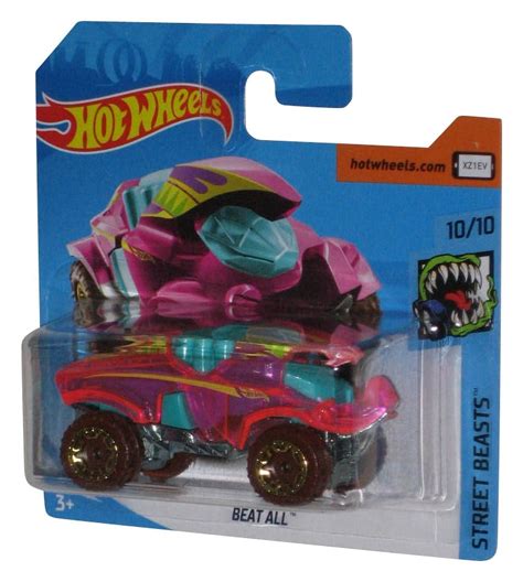 Hot Wheels Street Beasts Pink Beat All Toy Car Short Card Walmart