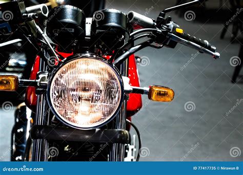 Vintage Classic Motorcycle Head Light Stock Image Image Of Classic