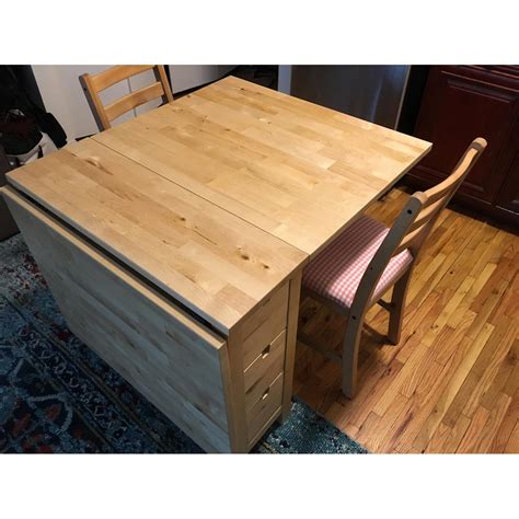 Ikea Norden Gate Leg Dining Table W 2 Chairs Aptdeco