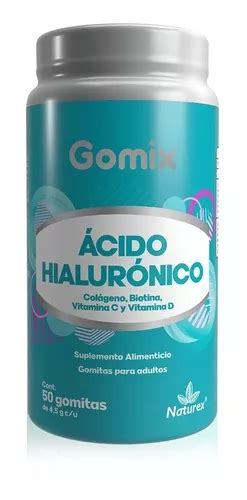 Gomix C 50 Gomitas De Ácido Hialurónico Colágeno Biotina Meses sin