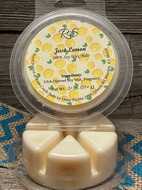 Soy Wax Melt Just Lemon Rose Creek Suds