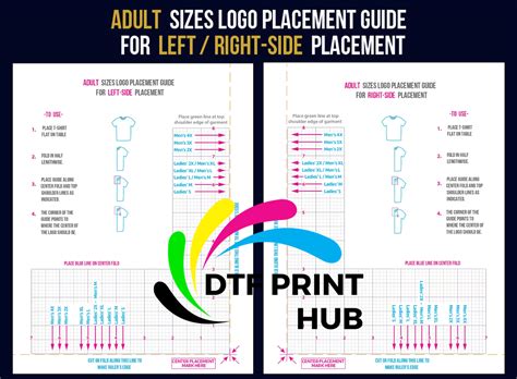 Adults Left And Right Chest Logo Placement Guide Dtf Print Hub Australia