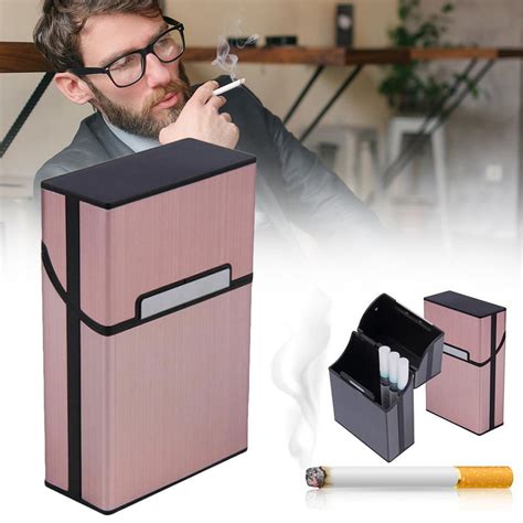 Hpdl Metal Cigarette Case Aluminum Tobacco Holder Storage Box Container