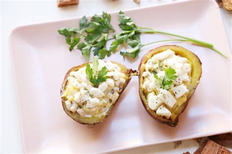 Batata doce assada queijo cottage e feijão frade Rendimento 4