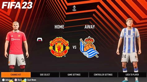 Fifa 23 Manchester United Vs Real Sociedad Uefa Europa League Ps5™ Full Gameplay Youtube