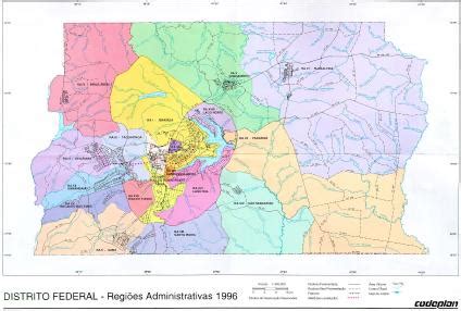 Mapa Das Regi Es Administrativas Do Distrito Federal Bras Lia Brasil