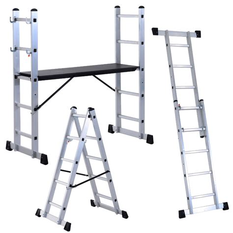 Homcom In Aluminium Werksteiger Multifunctionele Ladder Aosom De