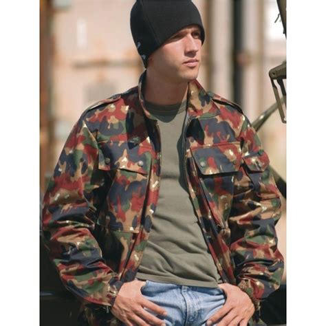 Veste Militaire Suisse Camouflage Alpenflag M83 Treillis