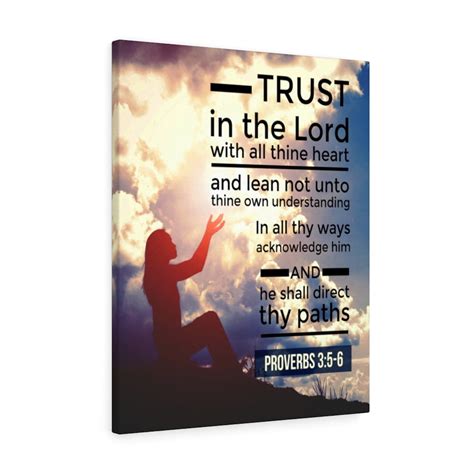 Scripture Walls Trust In Lord Proverbs 3 5 6 Skyp Bible Verse Canvas