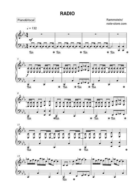 Rammstein Radio Sheet Music For Piano Pdf Piano Vocal Rammstein