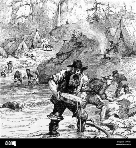 La Fiebre Del Oro El Lavado De Oro En California 1849 Fotografía De