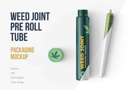 Weed Joint Packaging Mockup 5 Psd Creative Photoshop Templates ~ Creative Market