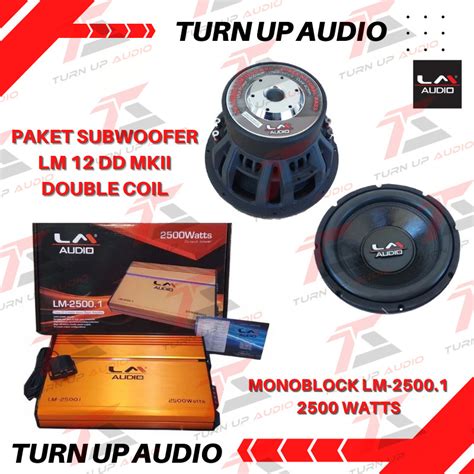 Jual Paket Subwoofer Mobil LM Audio 12DD MKII Dan Monoblock LM 2500 1 D