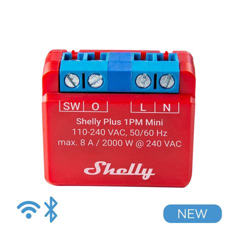 Shelly Plus Pm Mini Wlan Bluetooth Gesteuertes Unterputz Relais S