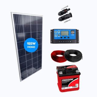 Kit Placa Solar W Controlador A Mercadolivre