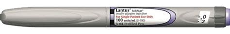 Insulin And Medicine Devices For Diabetes L Lantus Solostar