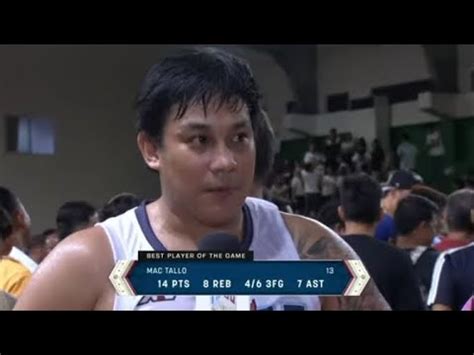 Mac Tallo MPBL Game Highlights Vs Pangasinan Heatwaves 14 Pts 8 Rebs