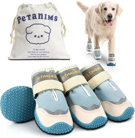 Amazon.com : Petanim Dog Winter Boots for Large Dogs, Waterproof Dog Shoes for Medium Dogs, Dog ...