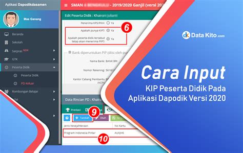 Cara Input KIP Peserta Didik Pada Aplikasi Dapodik Versi 2020 Data Kito