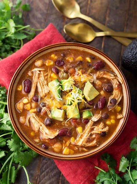 Instant Pot Chicken Taco Soup Simply Happy Foodie