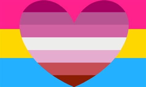 Pansexual Homoromantic Lesbian Combo Pride Flag Beyond MOGAI Pride Flags