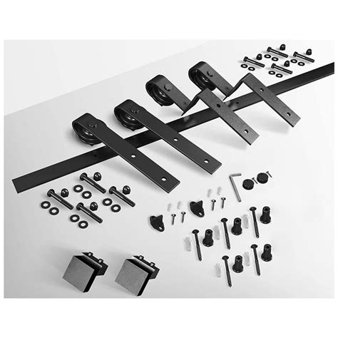 Bypass Barn Door Hardware Kit Black 2m Trade Depot