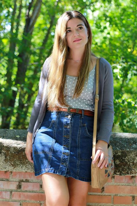 Le Style De La Petite Blonde Denim Skirt