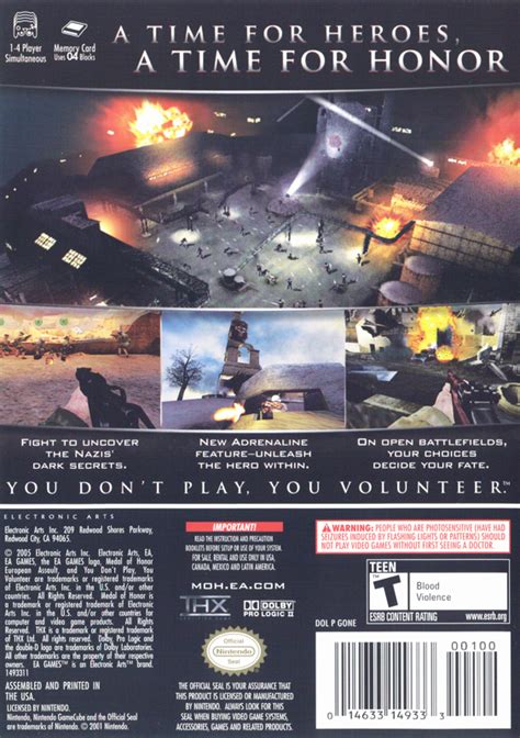 Medal Of Honor European Assault Cover Or Packaging Material Mobygames