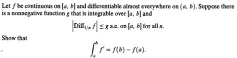 Solved Let F Be Continuous On A B And Differentiable Chegg