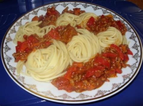 Spaghetti Mit Gem Se Hackfleisch So E Rezept Kochbar De