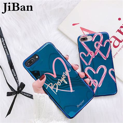 Jiban para el iPhone x caso moda azul Ray Conchas teléfono lindo amor