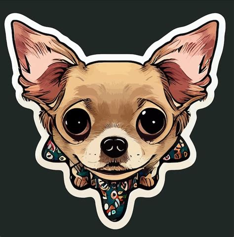 Premium Vector Cute Kawaii Chihuahua Sticker Clip Art Pastel Goth