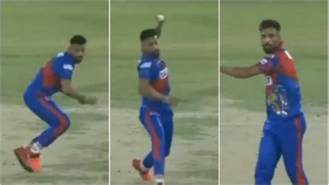 Watch Mohammad Amir Throws Ball In Anger After Babar Azam Hits Him For